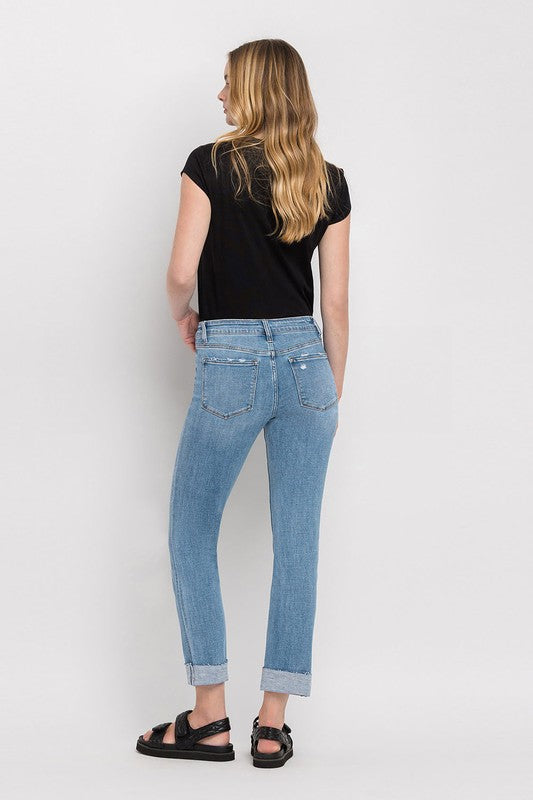 3RD RESTOCK! Flying Monkey mid rise cuffed slim straight jeans