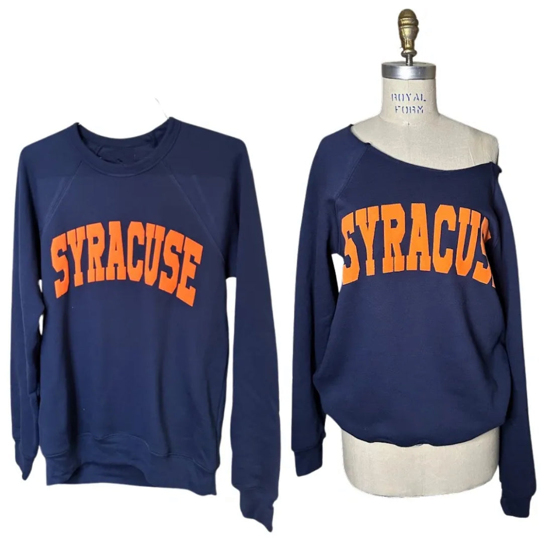 BEST SELLER! Custom puff print sweatshirt and loose sweats (sold separately and choose regular or cut neck sweatshirt and can order for ANY school)