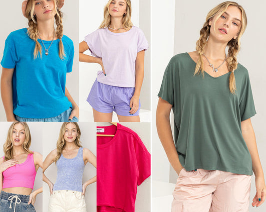 Assorted tees and tanks