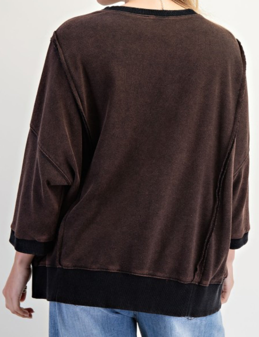 Brown oversized sweatshirt with leopard LOVE