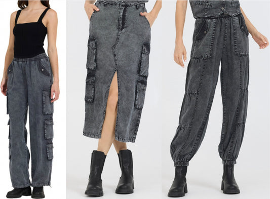 Vintage Havana washed black tencel bottoms (pants and skirts)