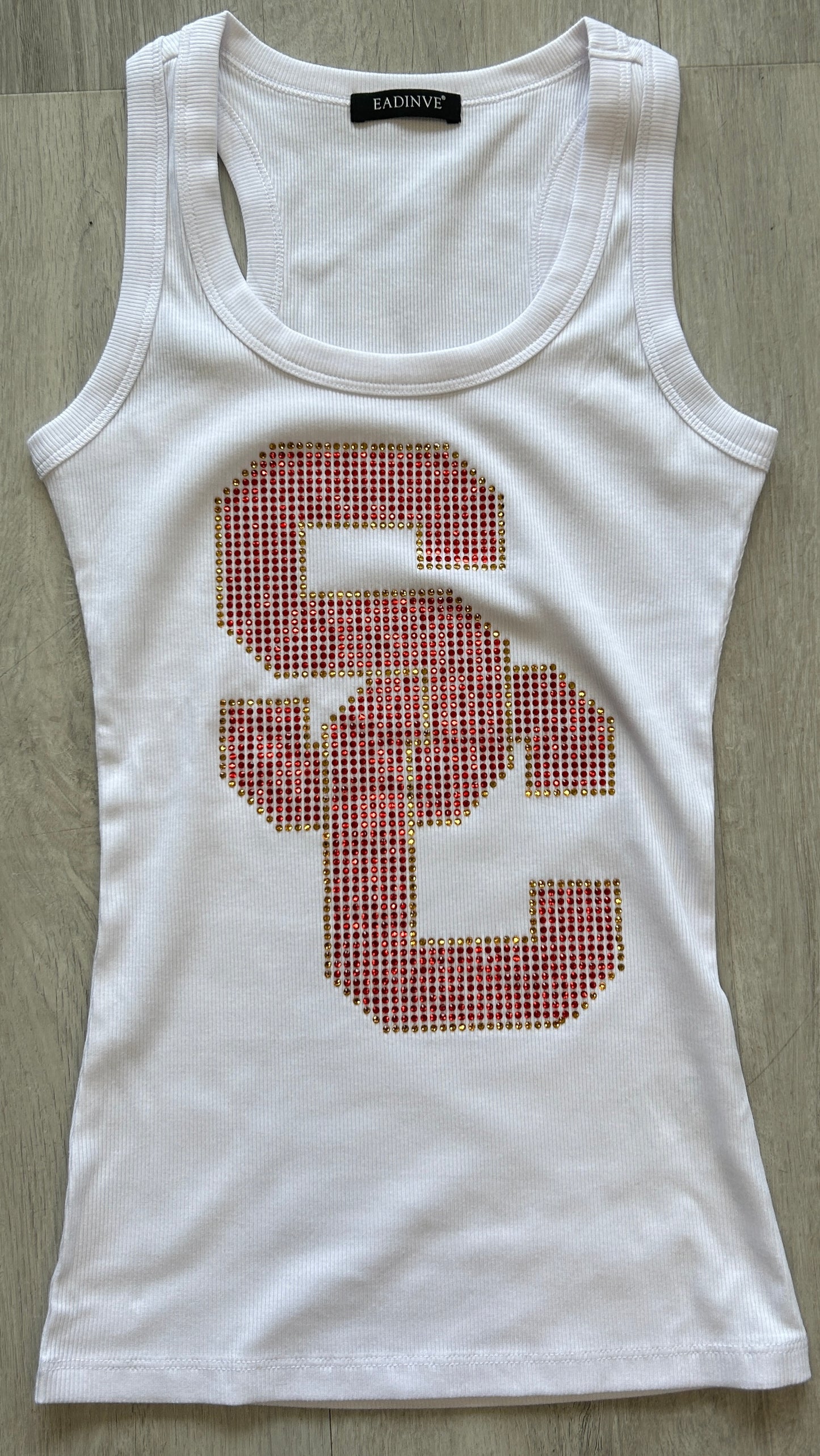 HOT ITEM!!! IN STOCK & Custom college bling tanks and crop tees, BEST GRAD GIFT! MOST SCHOOLS ARE AVAILABLE TO ORDER, SEE PIC 2 FOR OTHER OPTIONS & see pics for some schools made up & CLICK COLLEGE TAB TO SEE MORE COLLEGE ITEMS!!!