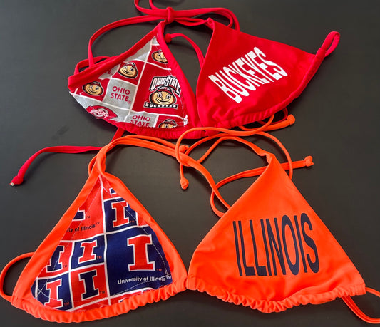 Custom bikini tops (ALL schools available to order)