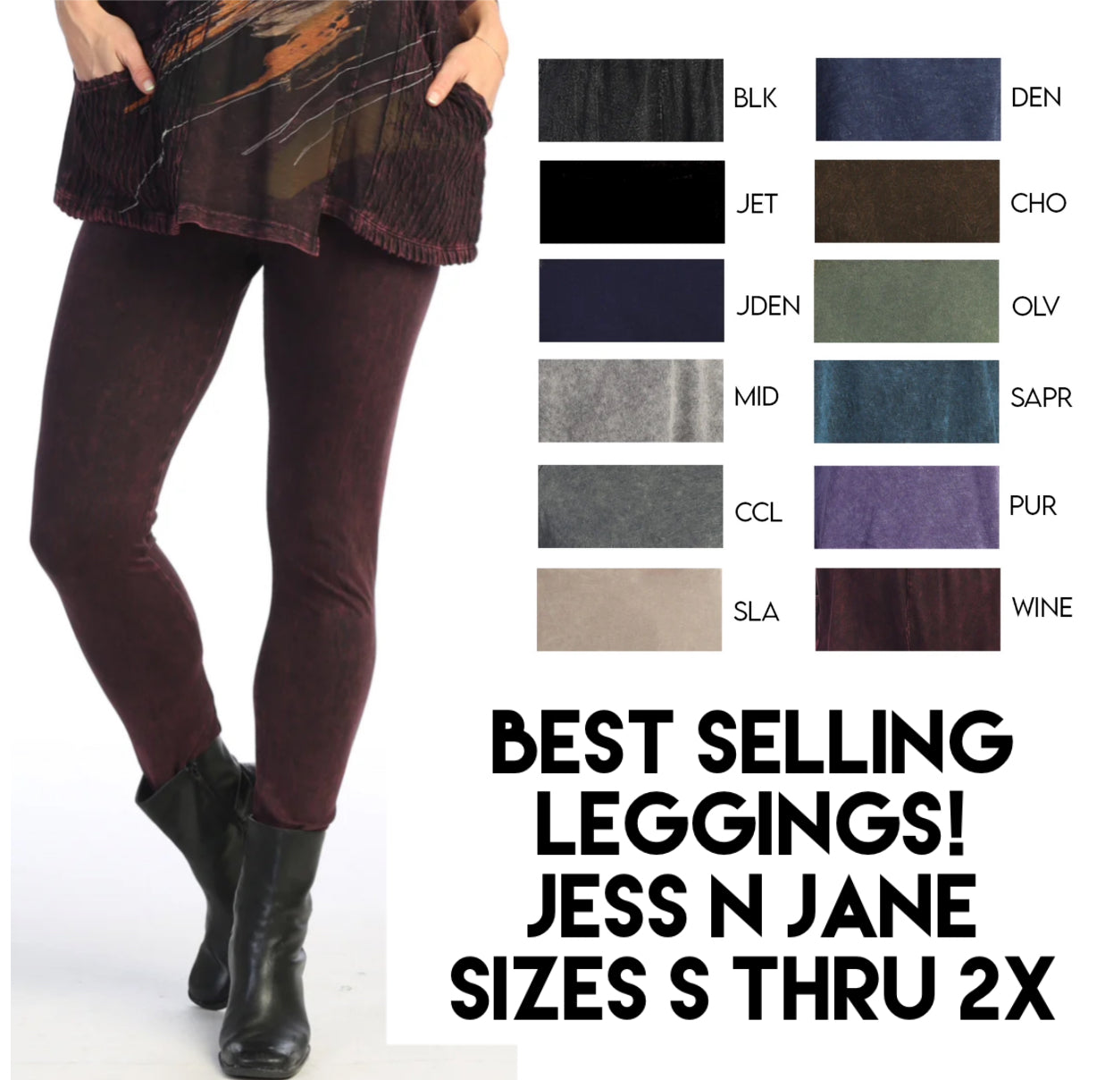Jess & Jane cotton leggings BEST SELLER