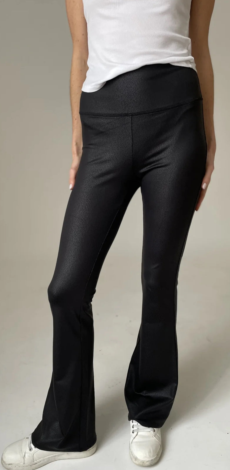 Six Fifty black Headliner coated pull on flares, sizes XS-XL