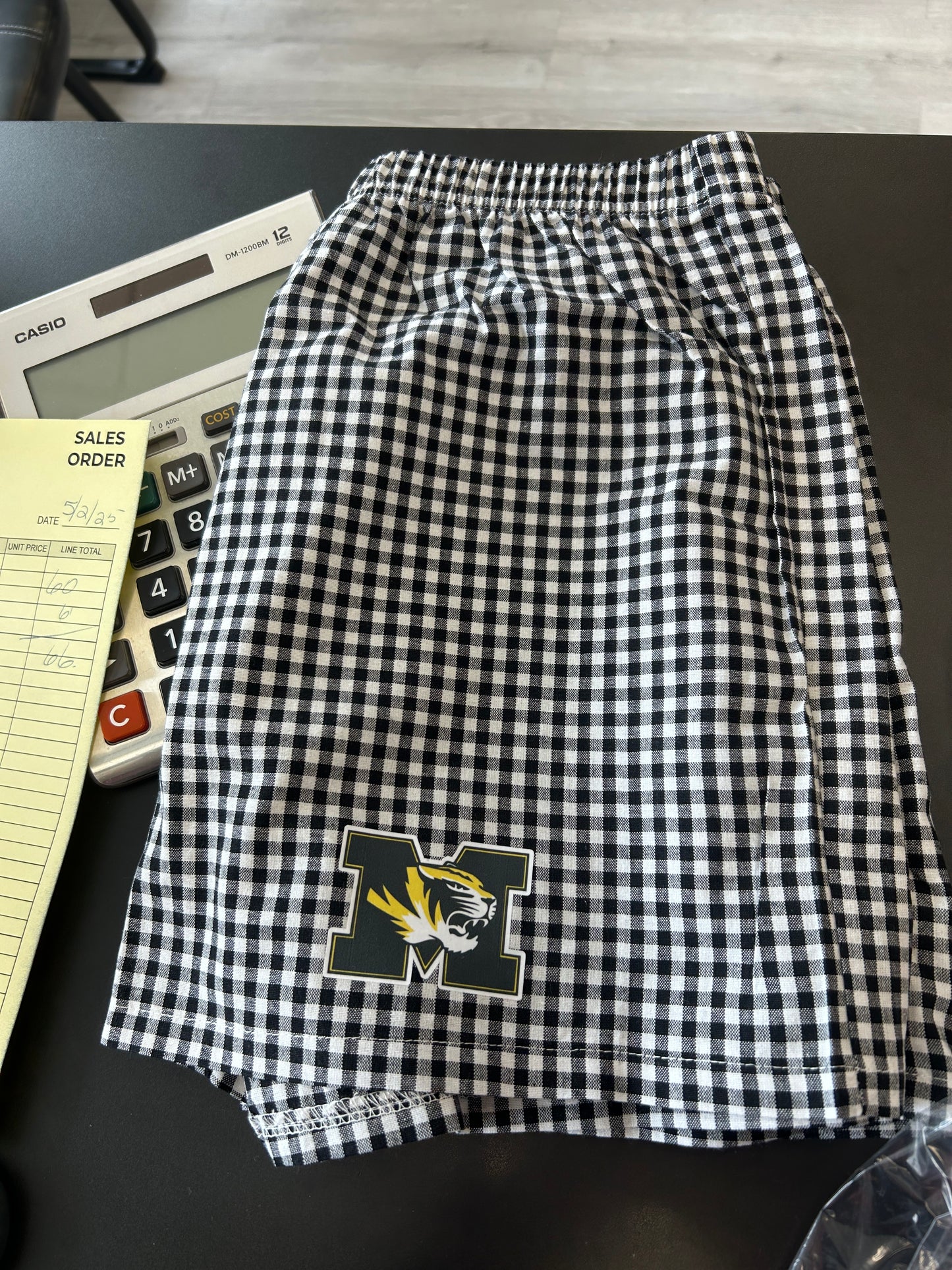 IN STOCK & Custom plaid woven boxers, GREAT GRAD GIFT! (ALL schools available to order)