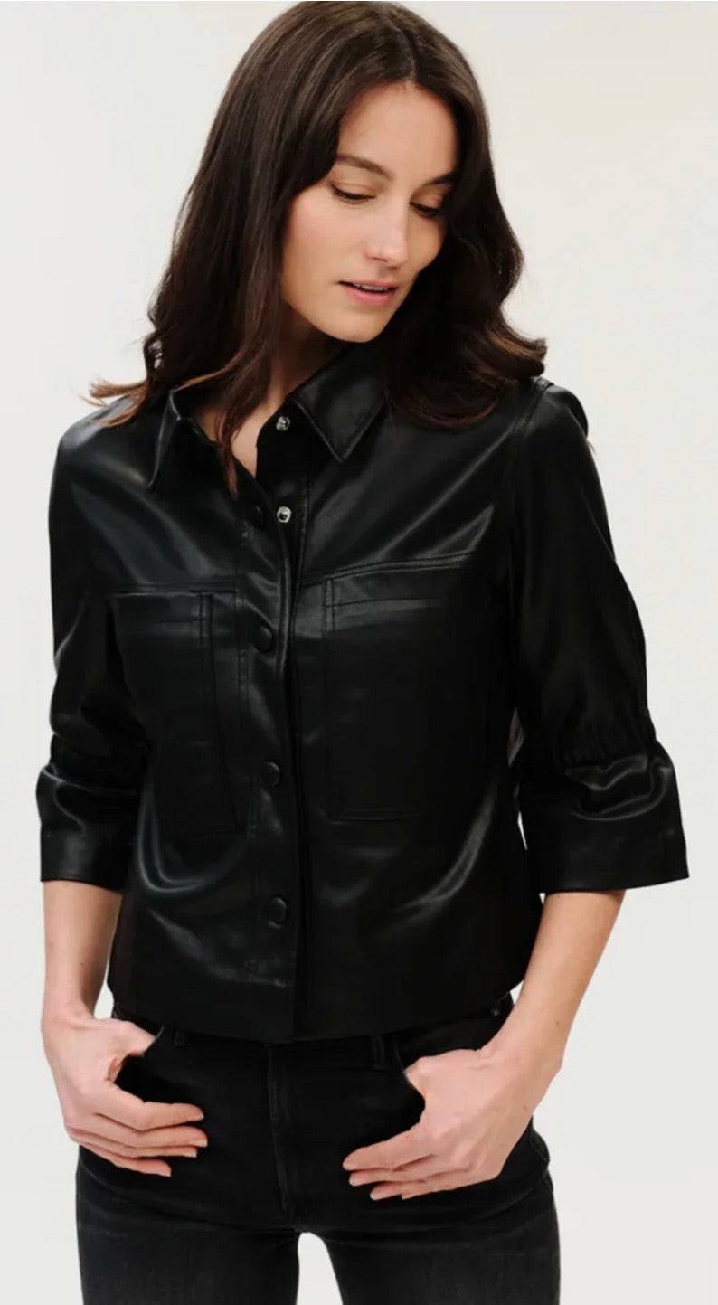Six Fifty black Romy faux leather jacket