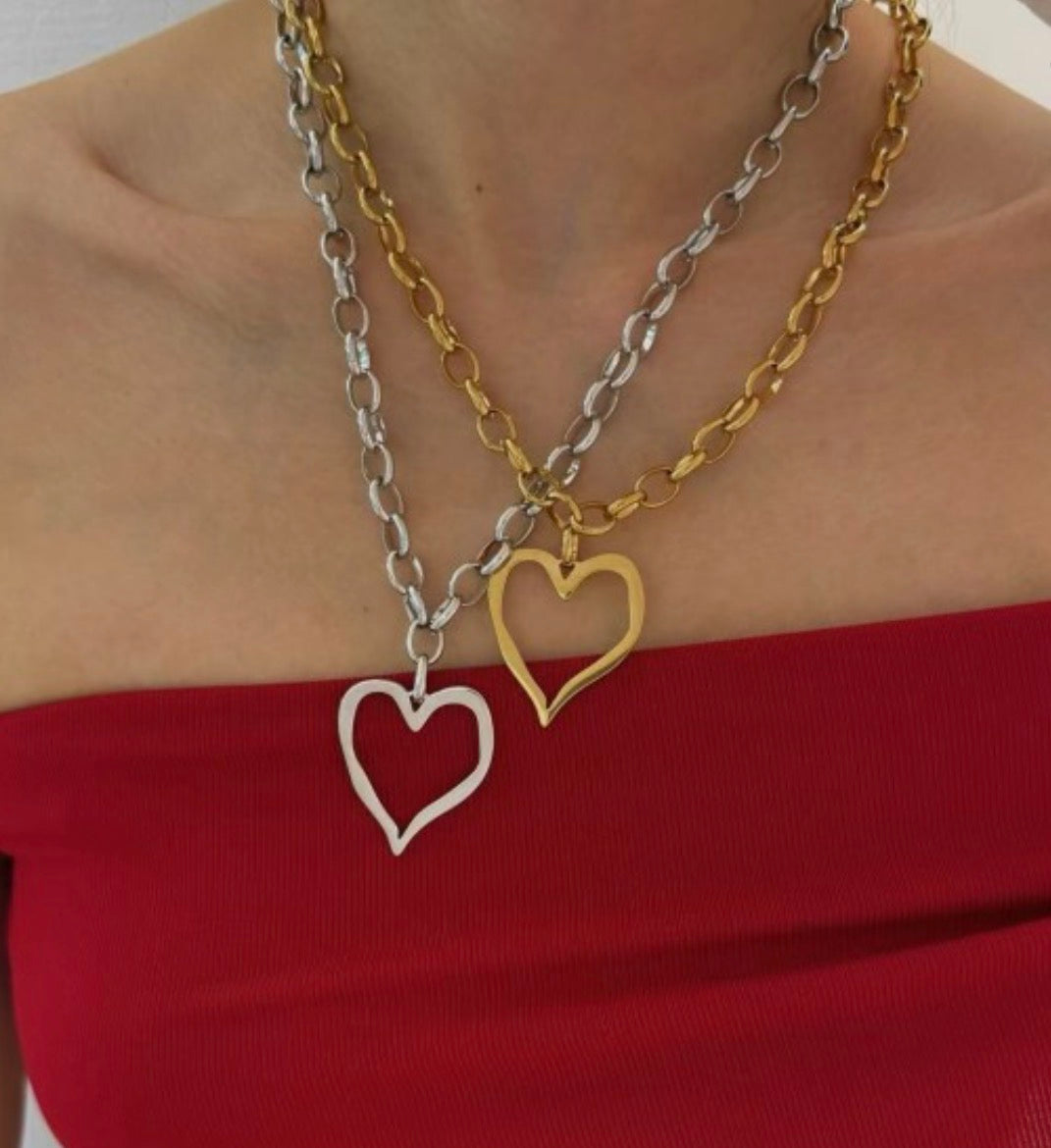 PREORDER NOW, Arriving next week…18K stainless steel tarnish free open heart necklaces, great for Valentine’s Day!