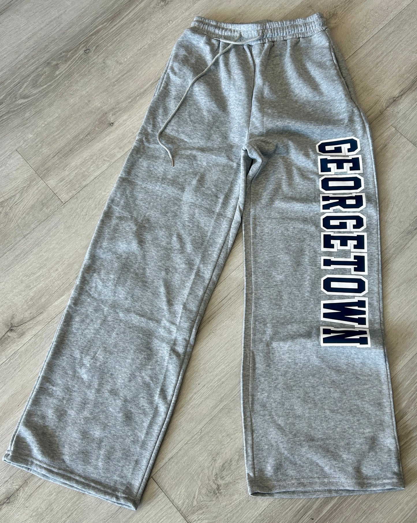 IN STOCK & custom order: wide leg sweatpants (ALL schools available to order)