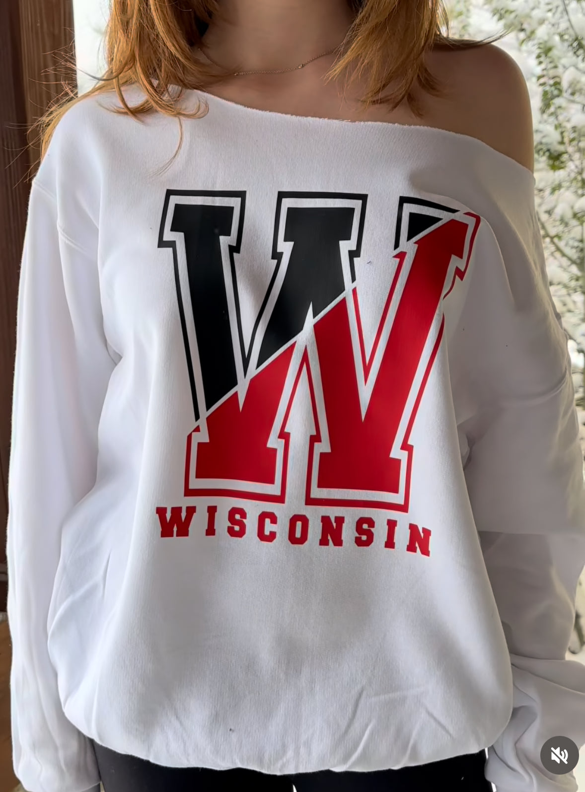 Custom big initial sweatshirt (choose crew neck or off shoulder and order for ANY school)