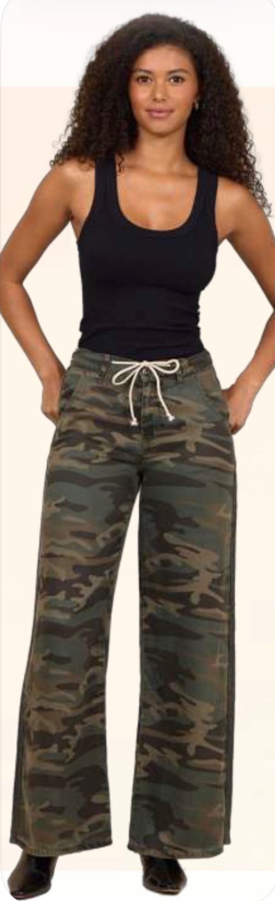 Vintage Havana camo tencel pants