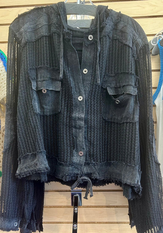 Black crochet blouse, TOP SELLING STYLE!