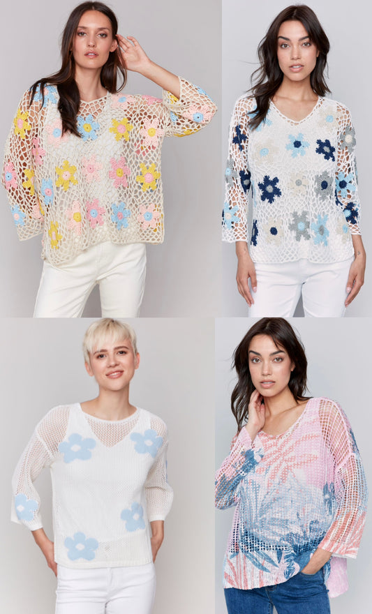 Charlie B assorted crochet tops