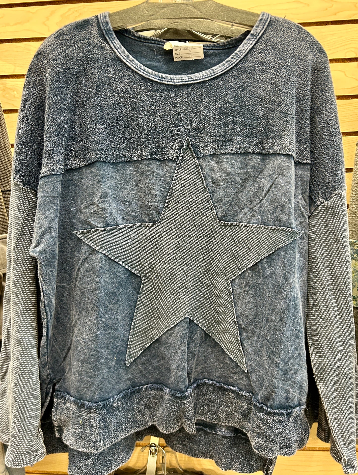 Navy sweatshirt with star (matches pants in next listing, see pic 2)