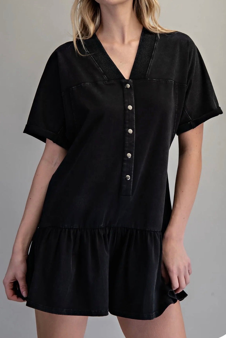 Black romper dress
