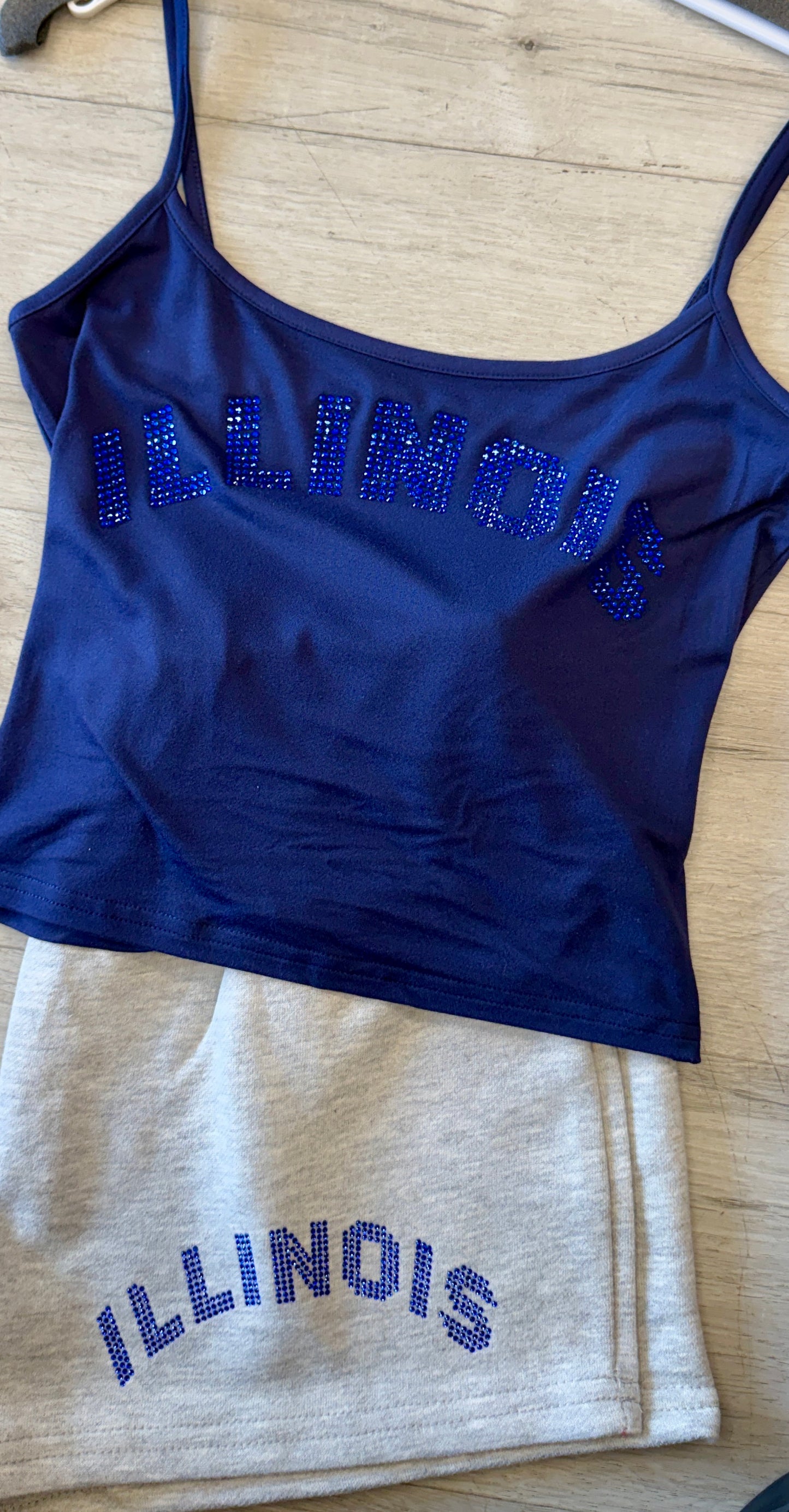 Bling title sweatshorts, see pic 2 for available schools