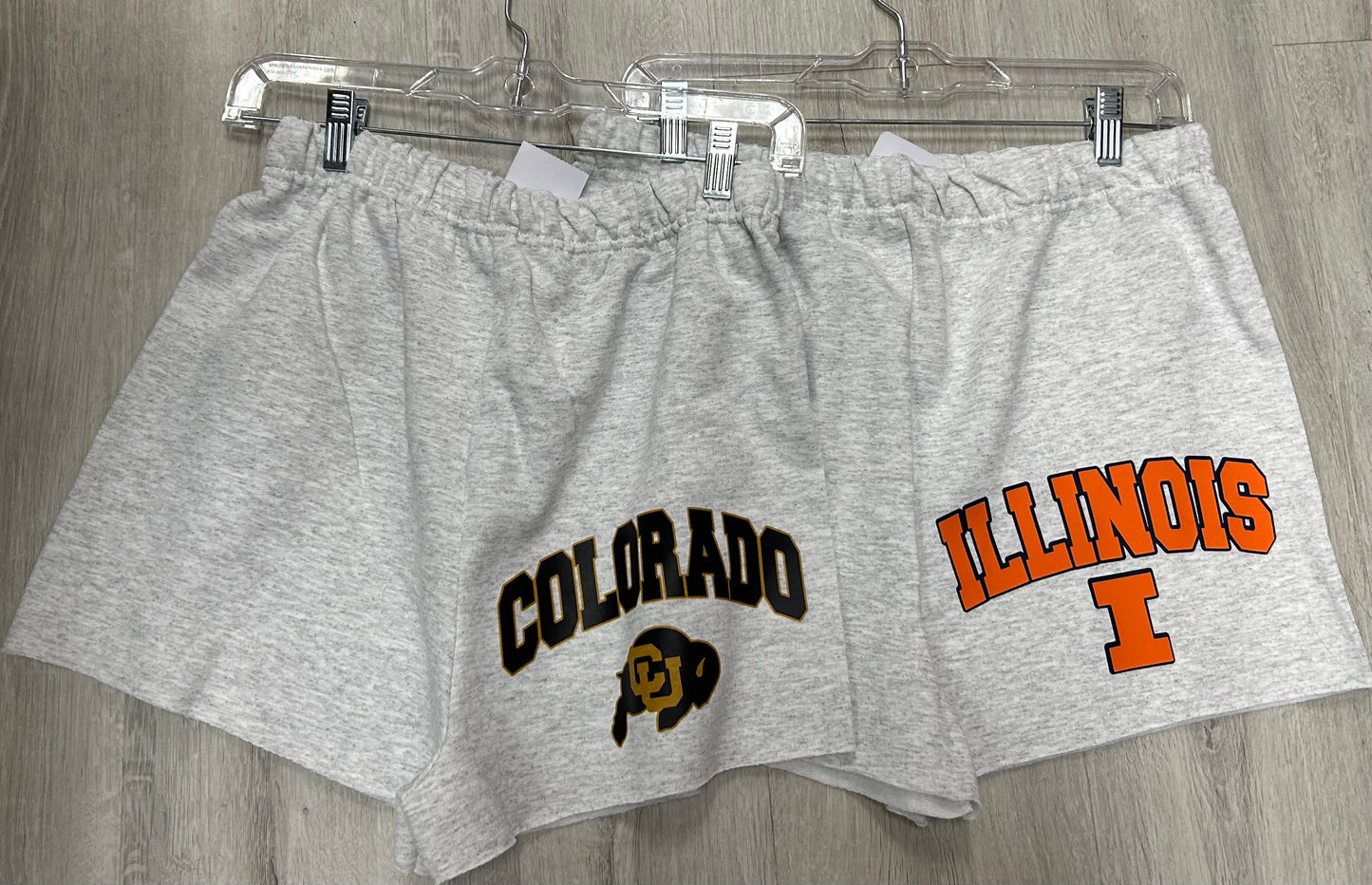 In stock & Custom strappy tank, fleece shorts or sweatpants (available to order for ANY school)