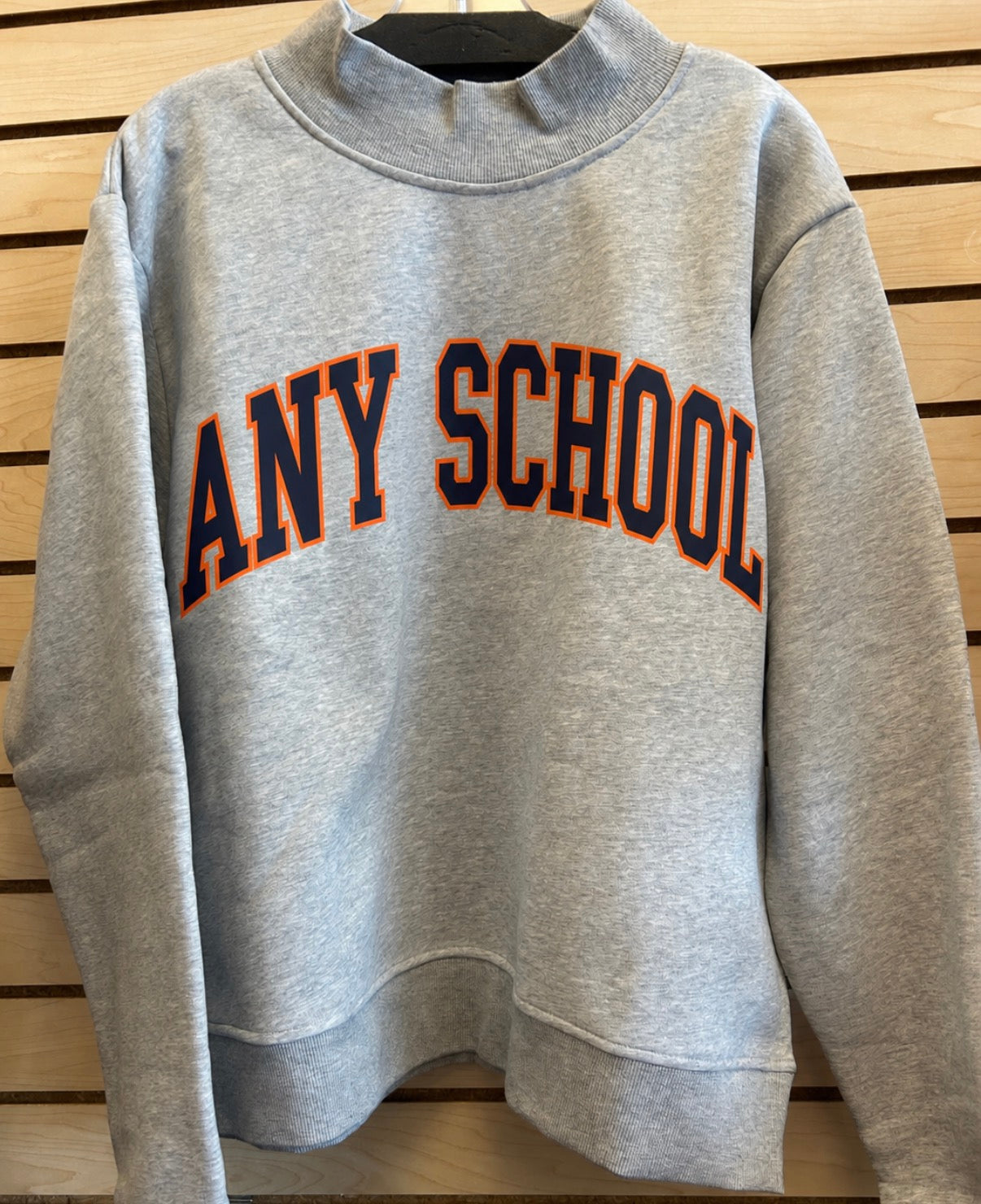 BEST SELLING SWEATSHIRT Custom heavy fleece mock neck sweatshirt, can be made for ANY school or camp, many color options…see pics