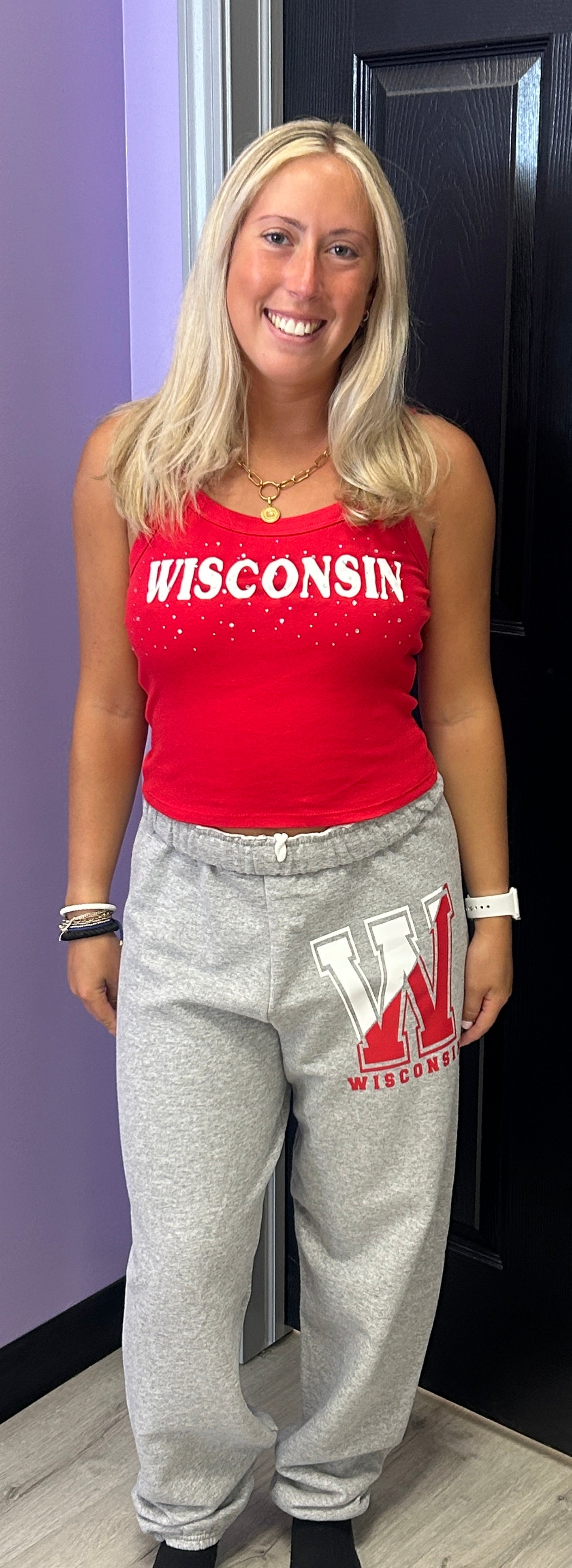 IN STOCK college tank with sparkles
