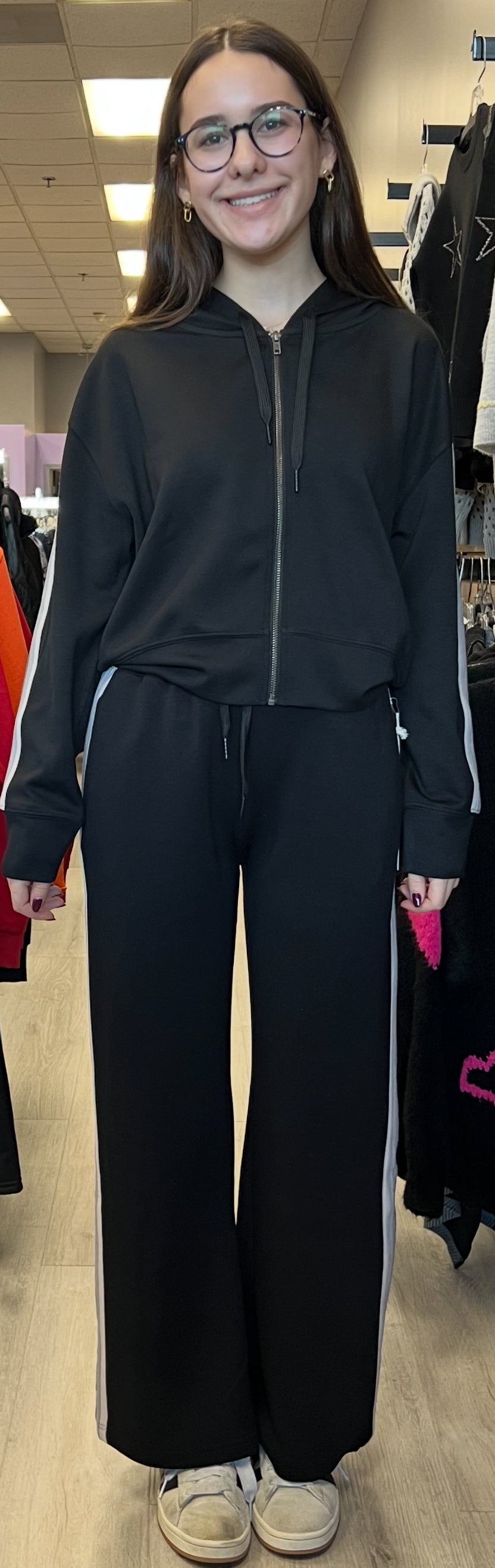 Vintage Havana black soft scuba set with grey stripes on sides (sold separately)