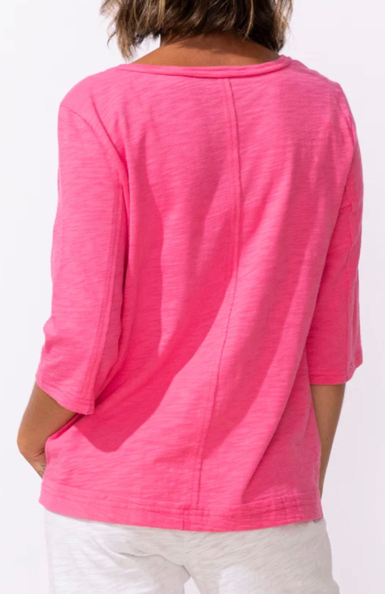 Escape by Habitat elbow sleeve cotton tee with 3/4 sleeves
