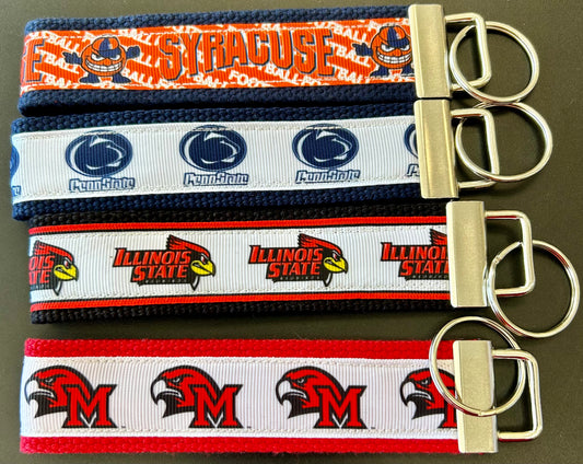 In stock college wristlet keyrings