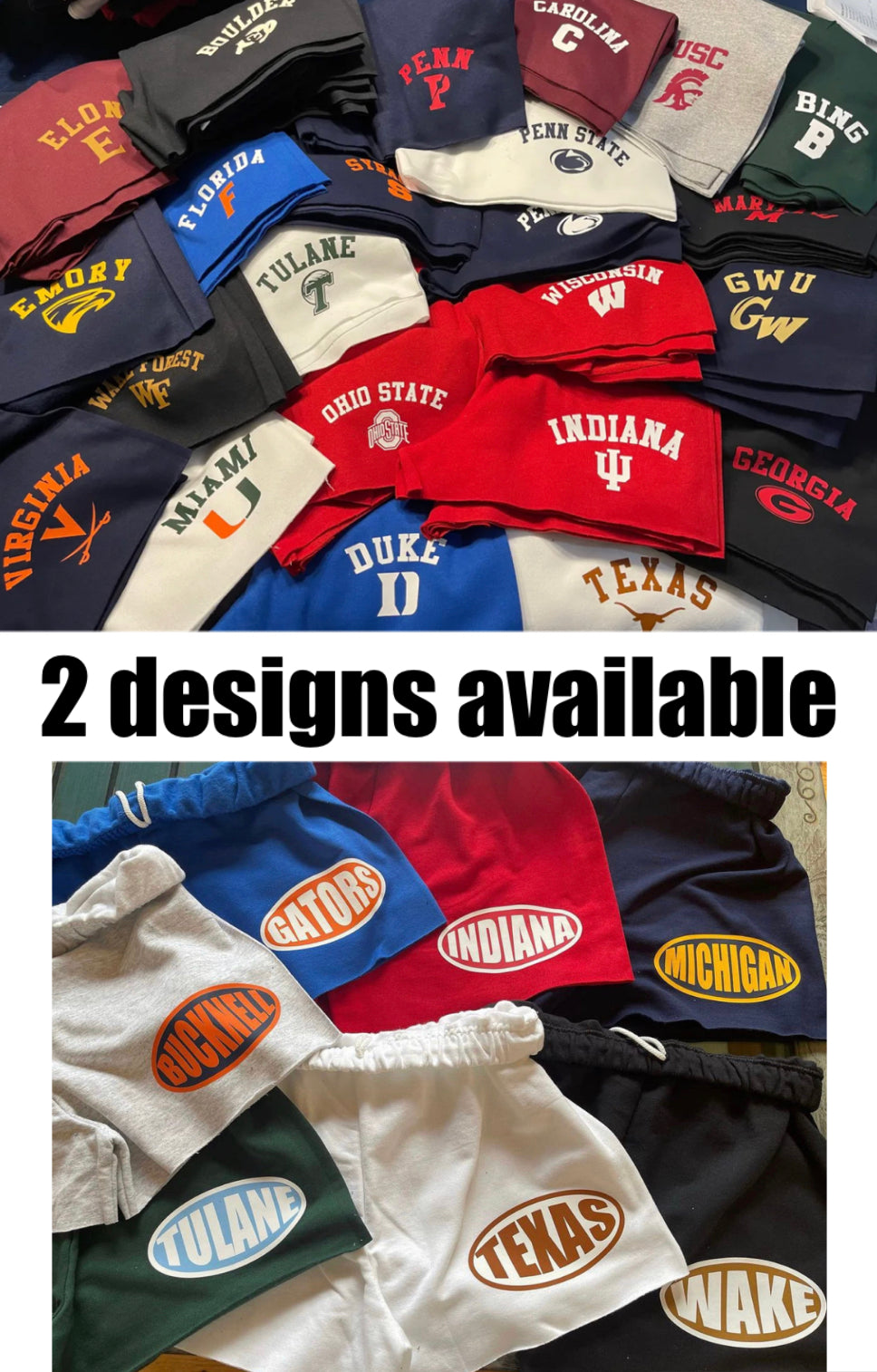 Custom fleece shorts (can make for ANY school)