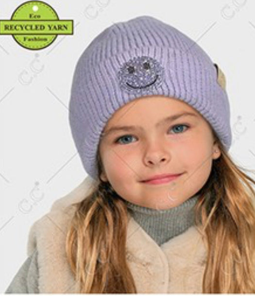 RESTOCKED AGAIN! CC rhinestone smiley beanies (adult and kid's sizes) BEST SELLER!