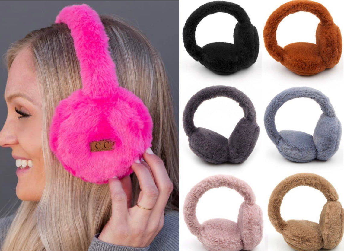 PREORDER NOW, Arriving Friday…CC soft & warm faux fur earmuffs, BEST SELLER! (See more hats, gloves and earmuffs by clicking the Accessories tab)