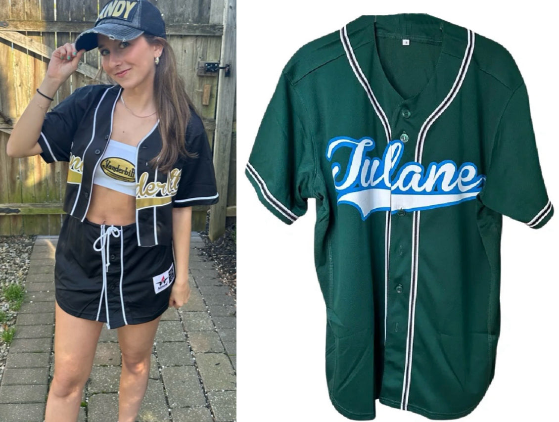 IN STOCK & Custom button down jersey (can choose length and order for ANY school, camp, team, etc)