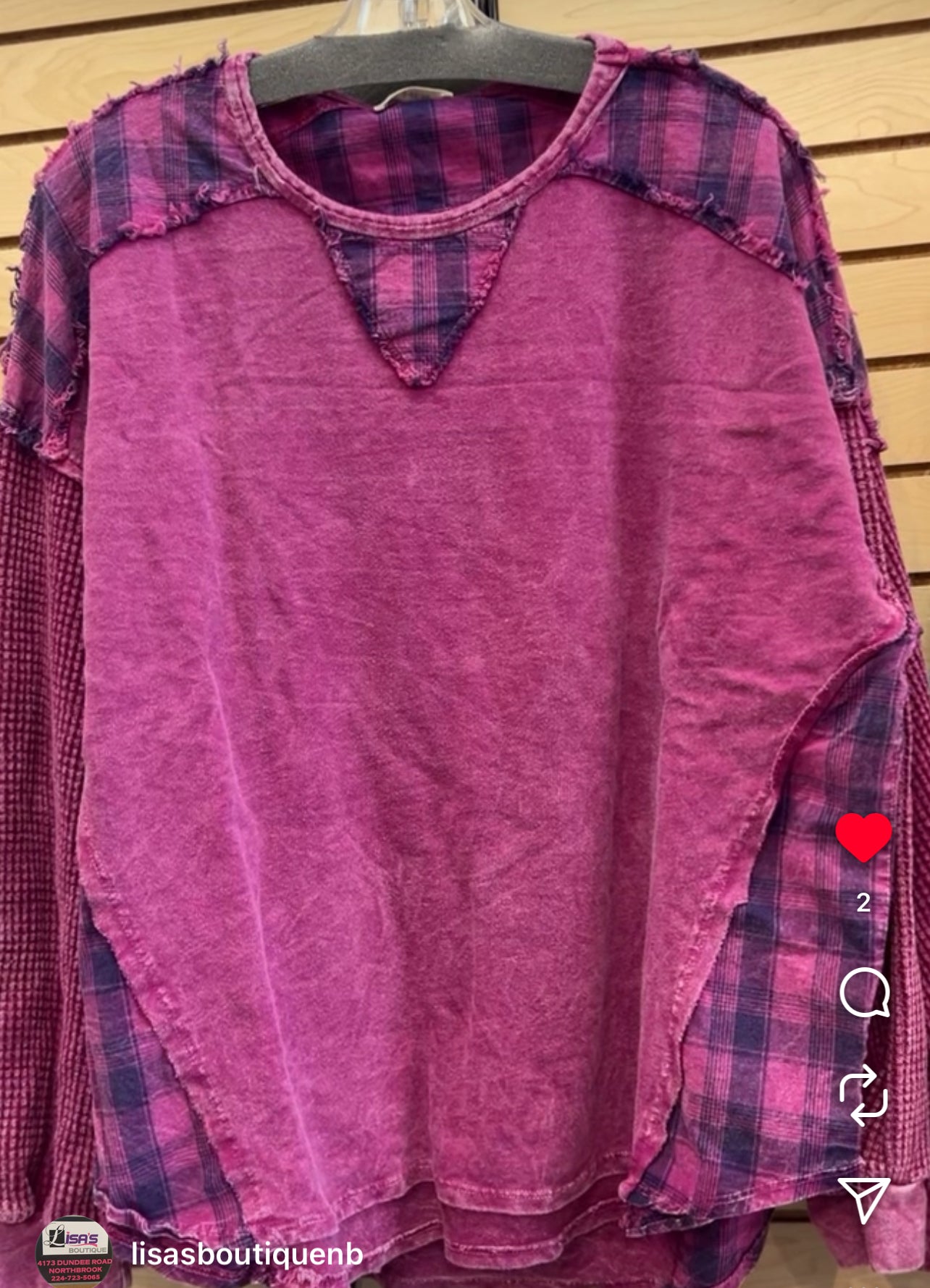 Plaid insert loose fit pants and sweatshirts (see pics for other colors)