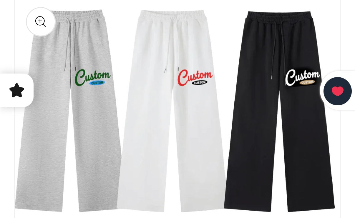 Heavy fleece mock neck with retro print and pants and shorts, see pics for color options (ALL schools are available to order)