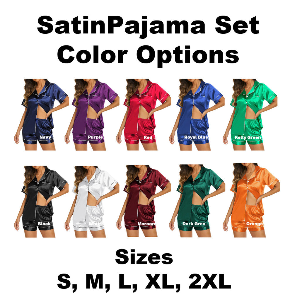 Custom order & in stock satin pajama set (ALL schools are available to order, 2 design options, see pics) GREAT GRAD GIFT!