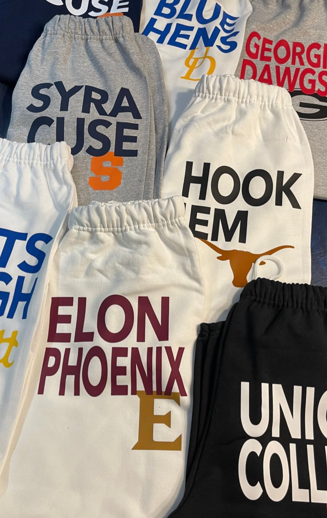 in stock college sweats
