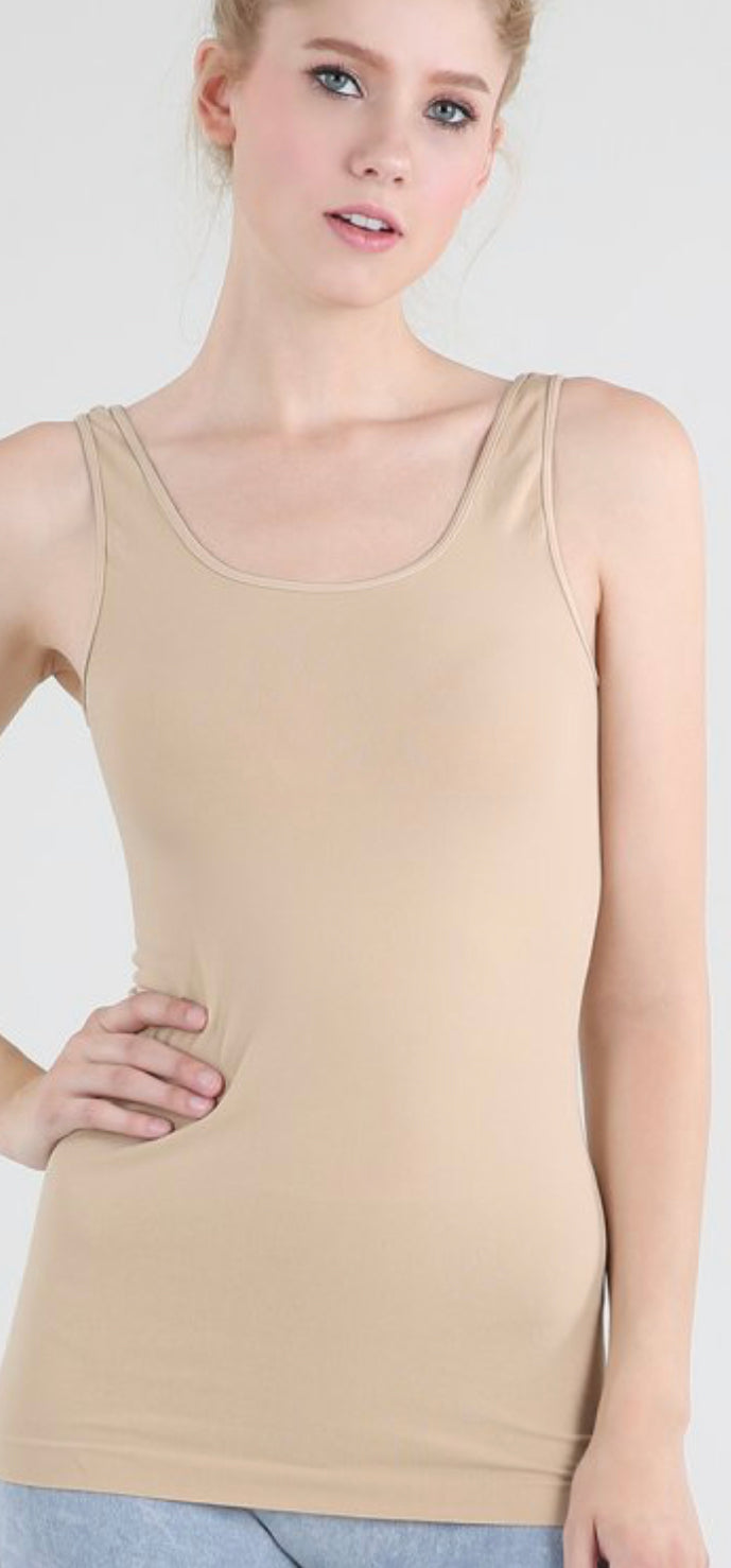 RESTOCKED AGAIN...TOP SELLER! Niki Biki stretch smooth tanks, great for layering, ASSORTED STYLES/COLORS