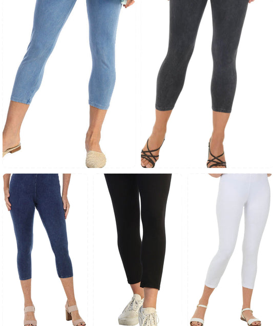 RESTOCKED…Jess n Jane capri pull on stretch leggings, ALL TIME BEST SELLER!