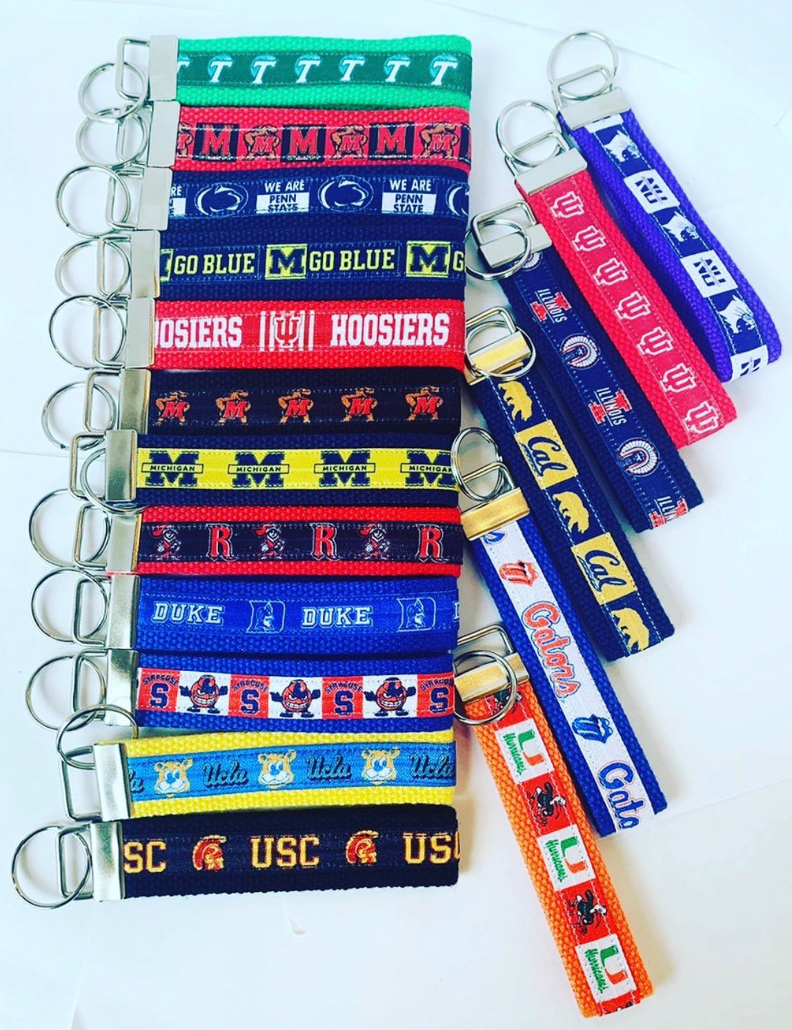 Custom college wristlet keyrings - Lisa’s Boutique