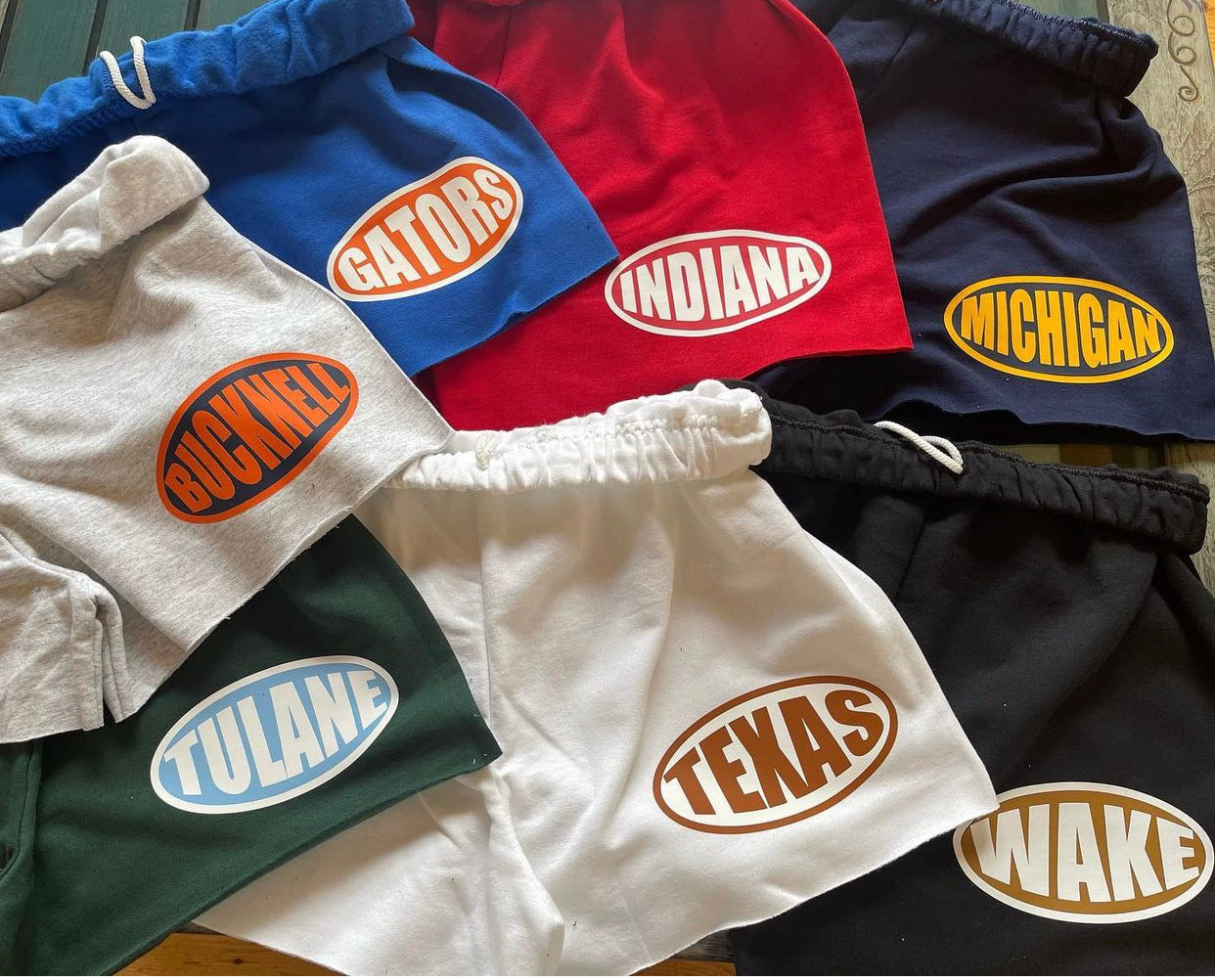 Custom fleece shorts (can make for ANY school)