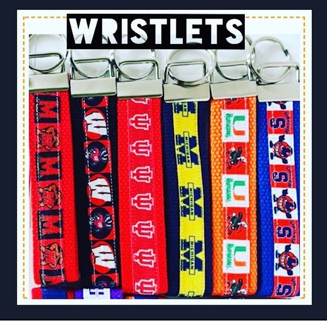 Custom college wristlet keyrings - Lisa’s Boutique