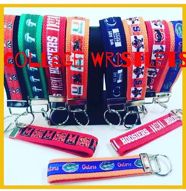 Custom college wristlet keyrings - Lisa’s Boutique