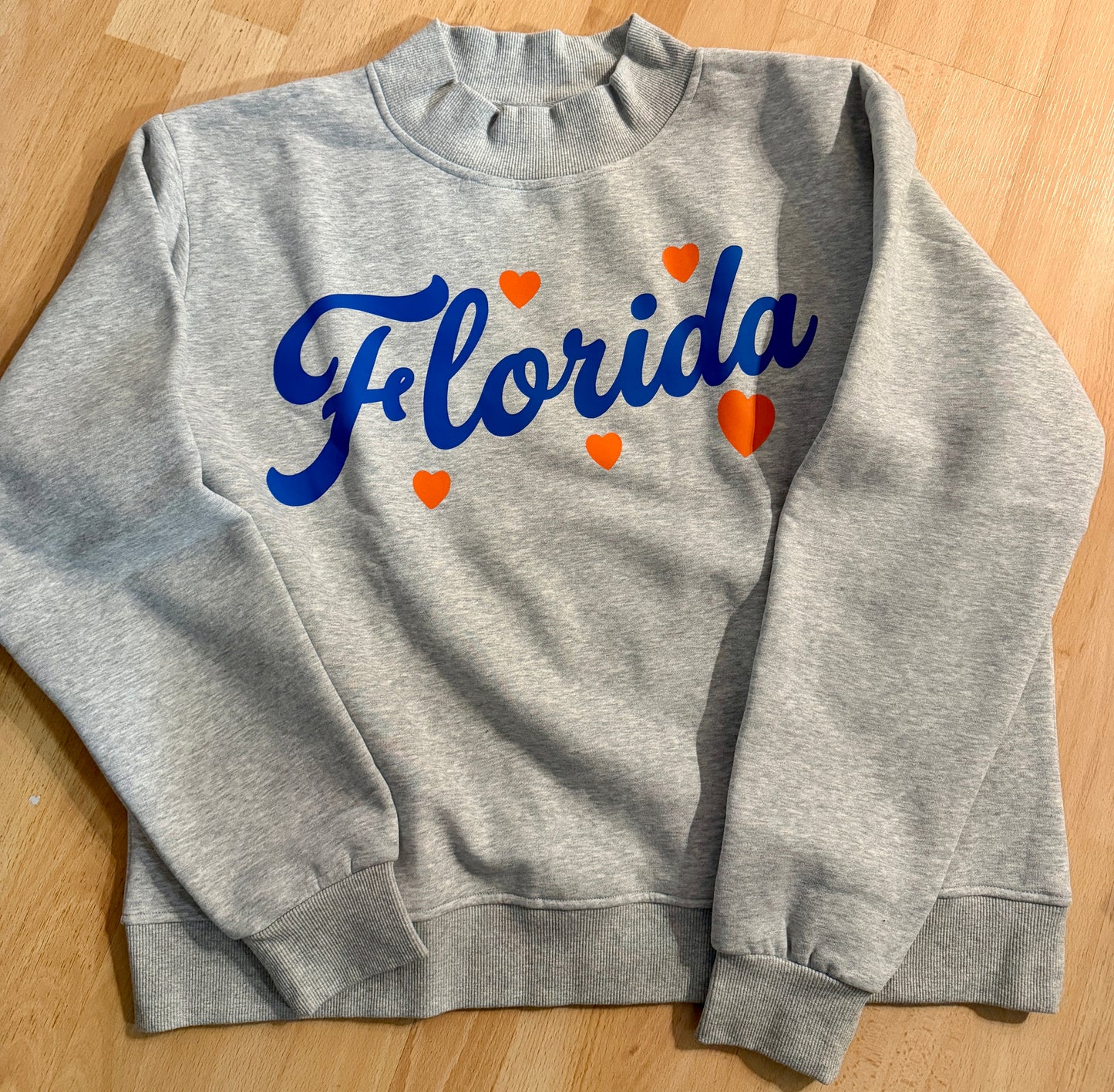 Custom heart design mock neck, crew, hoodie, tee or cut shoulder sweatshirt (available to order for ANY school, camp or anything else!) SEE MORE COLLEGE ITEMS BY CLICKING COLLEGE TAB!