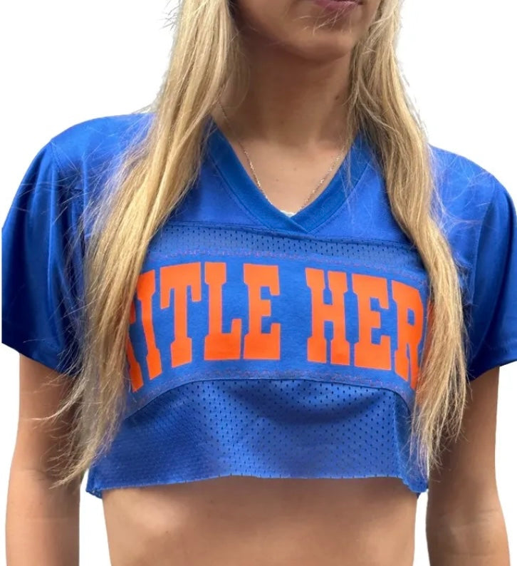 Custom crop football jersey (can order for ANY school, camp, etc)