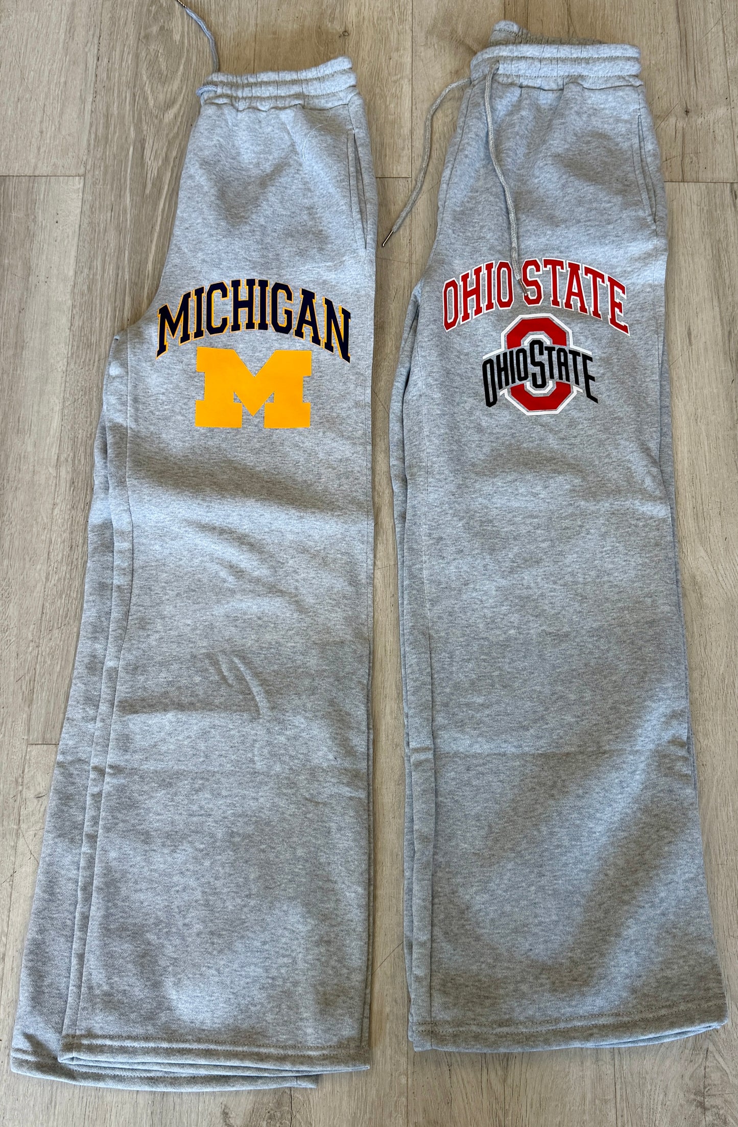 Custom & in stock wide leg sweats (order for ANY school)