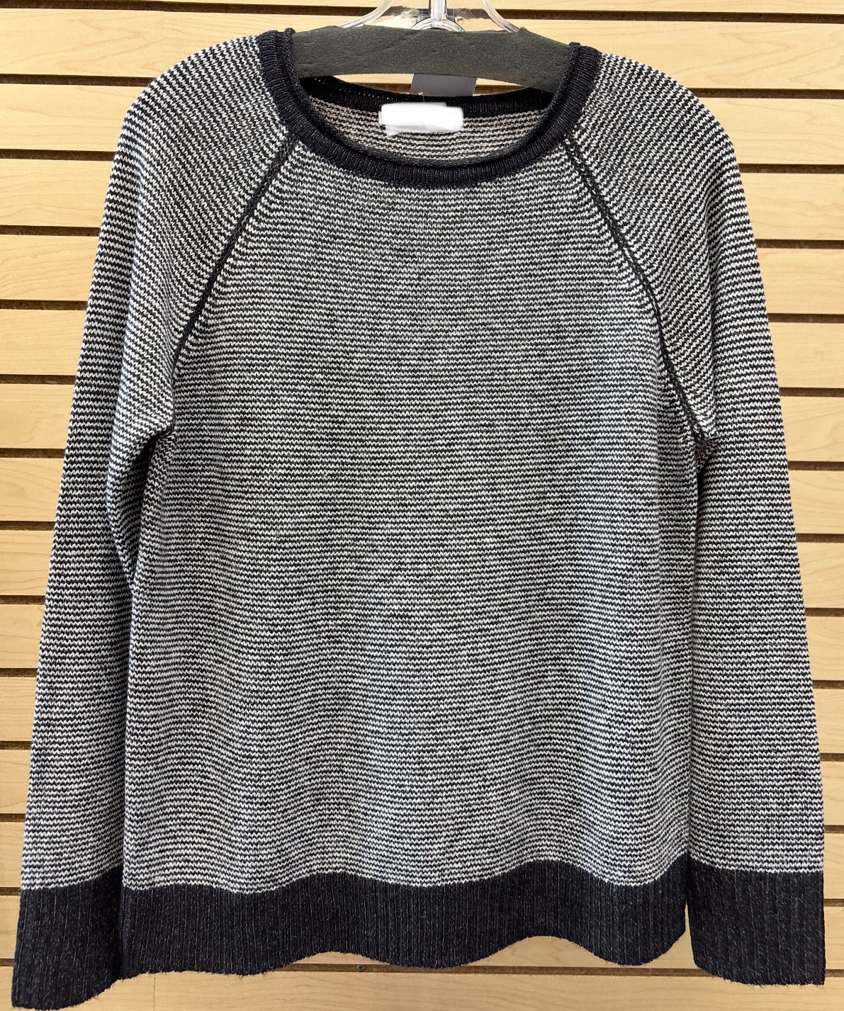 2 tone grey soft knit top