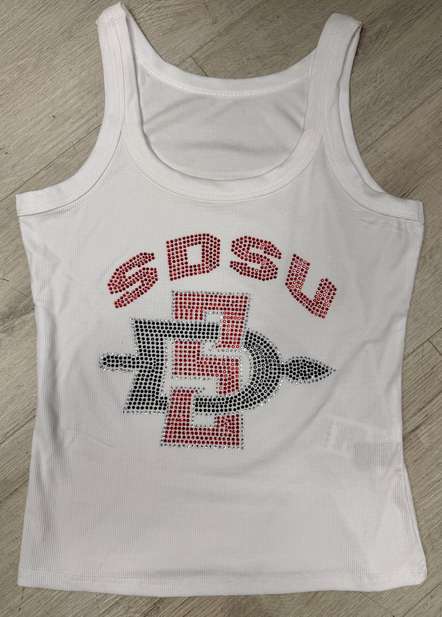 SUPER HOT ITEM!!! IN STOCK & Custom order college bling tanks and crop babytees, MOST SCHOOLS ARE AVAILABLE TO ORDER!!! & see pics for some schools made up!