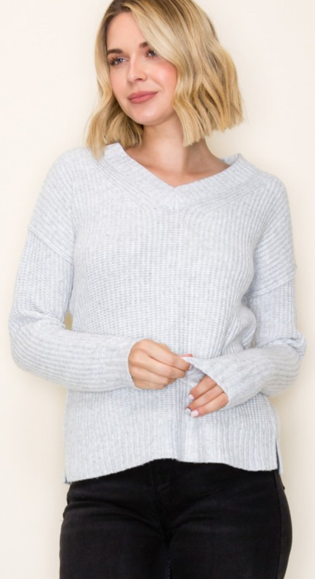 Light grey super soft sweater