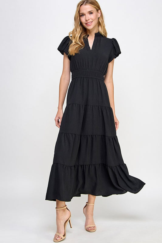 Black maxi dress