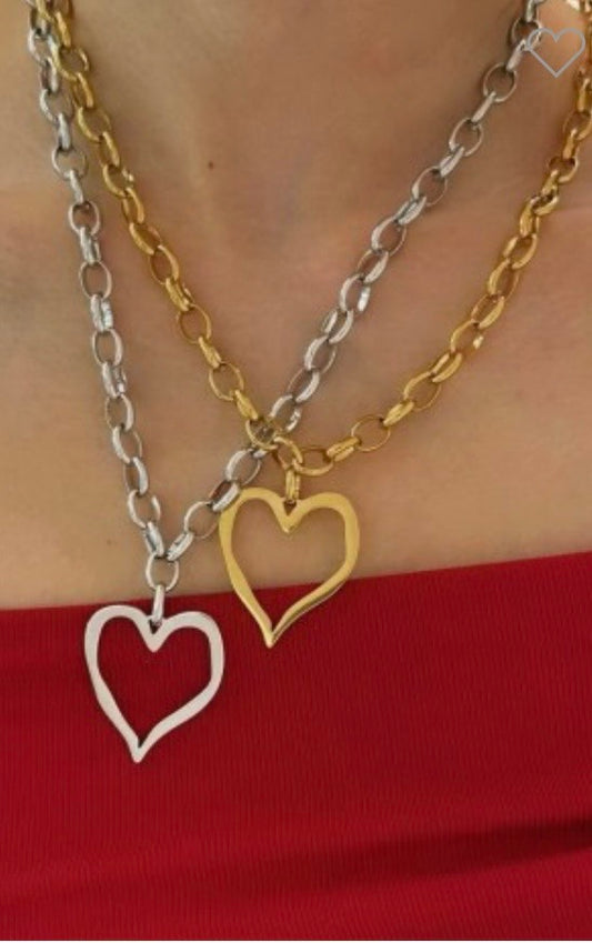 PREORDER NOW, Arriving next week…18K stainless steel tarnish free open heart necklaces, great for Valentine’s Day!