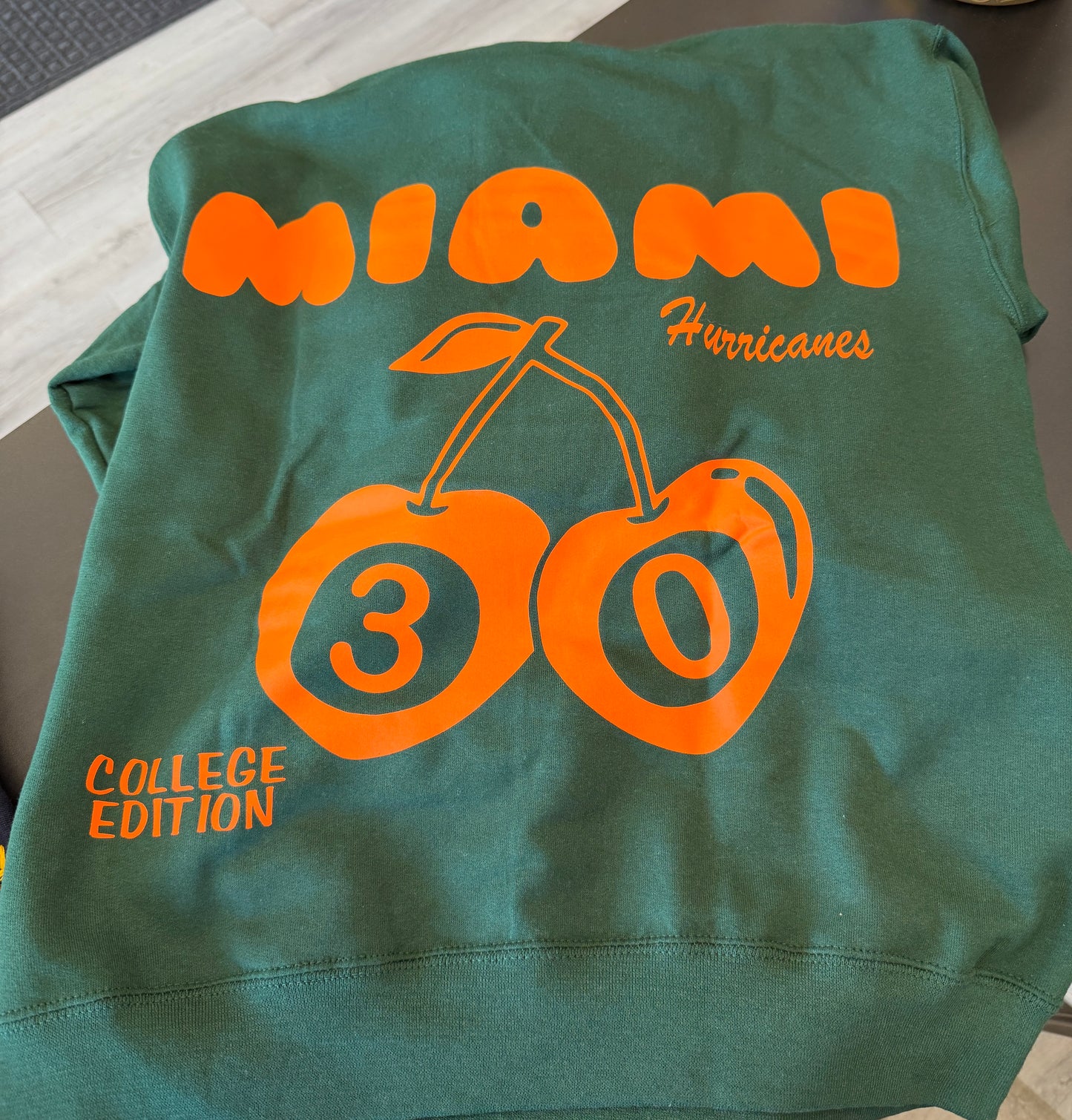 Custom & in stock WF inspired double sided hoodie (can order for ANY school)PLEASE NOTE: year will be 30, in the cherries…see pics