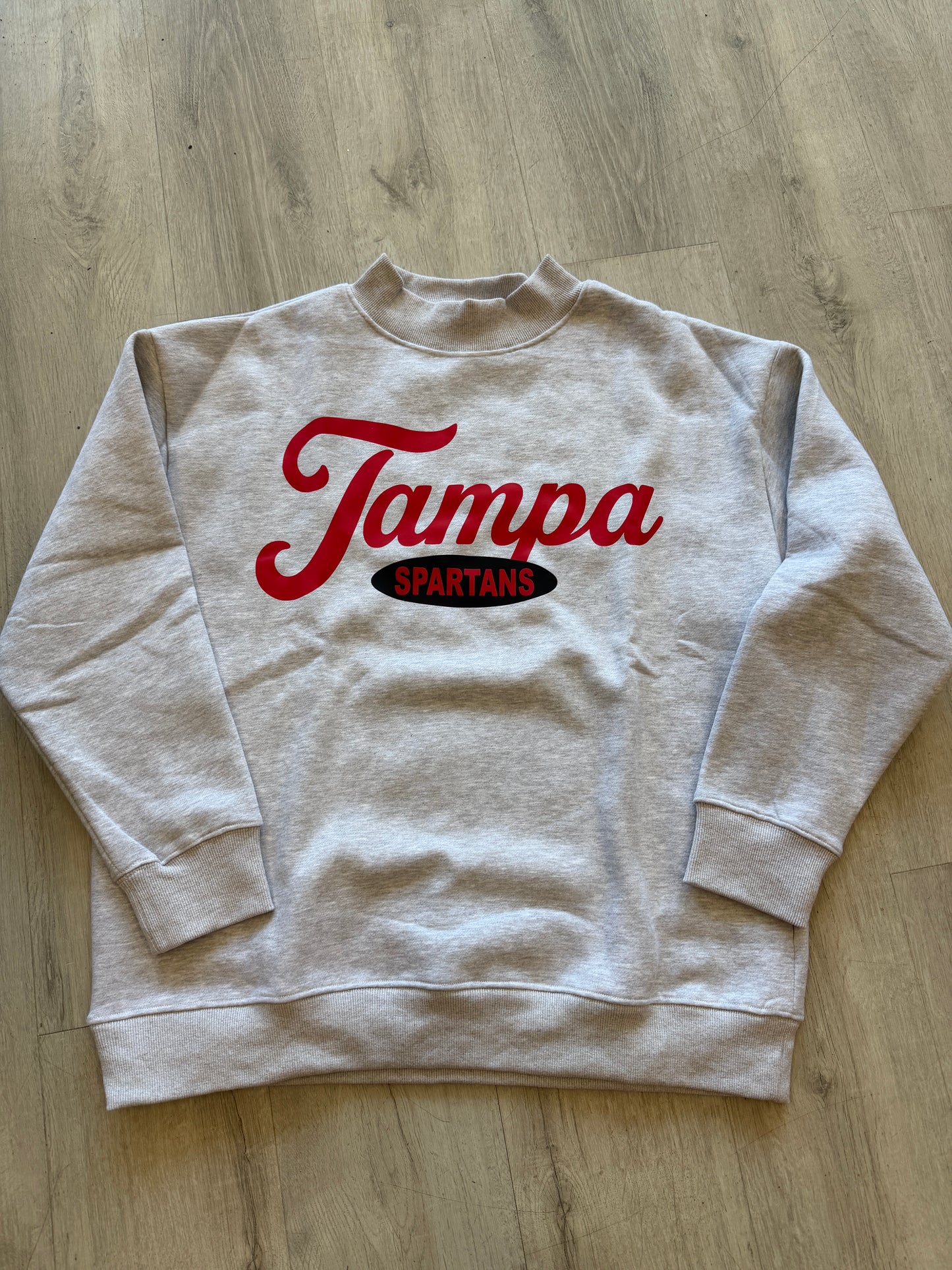 Heavy fleece mock neck with retro print and pants and shorts, see pics for color options (ALL schools are available to order)